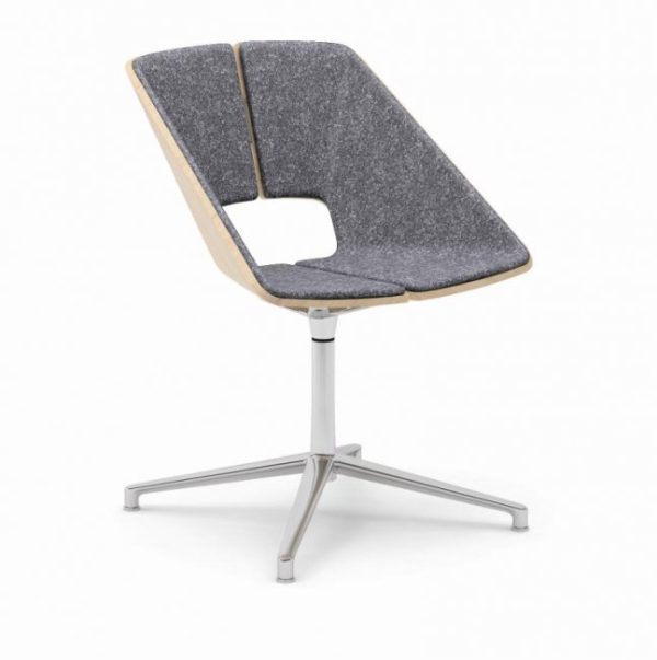 ČALOUNĚNÉ KŘESLO HUG SWIVEL ALUMINIUM BASE