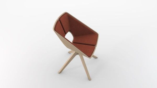 ČALOUNĚNÉ KŘESLO HUG MAXI SWIEVEL WOODEN BASE