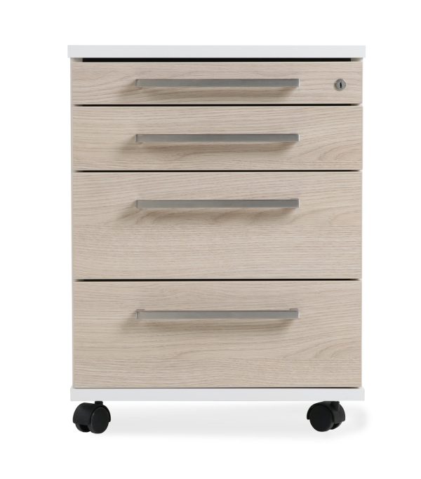 OFFICE DRAWER CONTAINER IN WHITE OAK DECOR