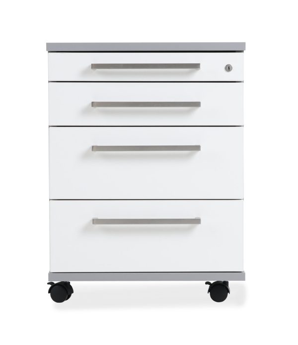 OFFICE DRAWER CONTAINER IN GRAY WHITE DECOR
