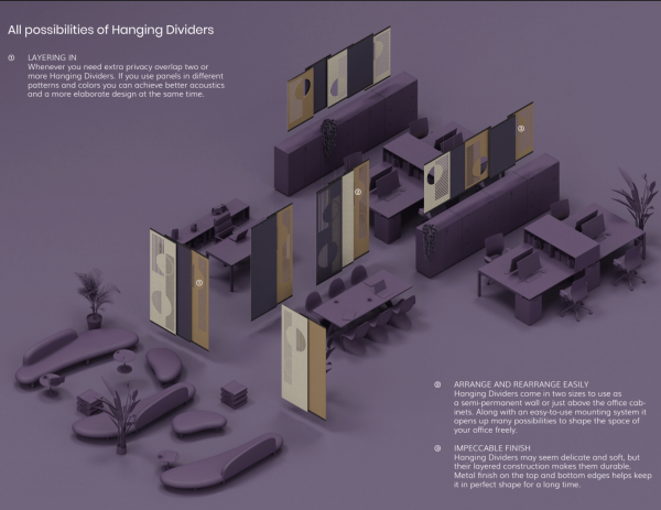 Acoustic Hanging Dividers