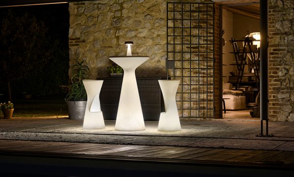 Illuminated bar table FADE STRUCTURE
