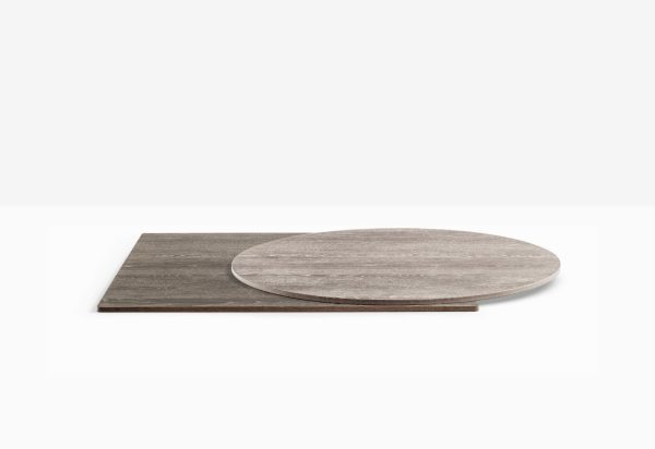 Kompaktplatten mit Holzdekor und gerader Kante